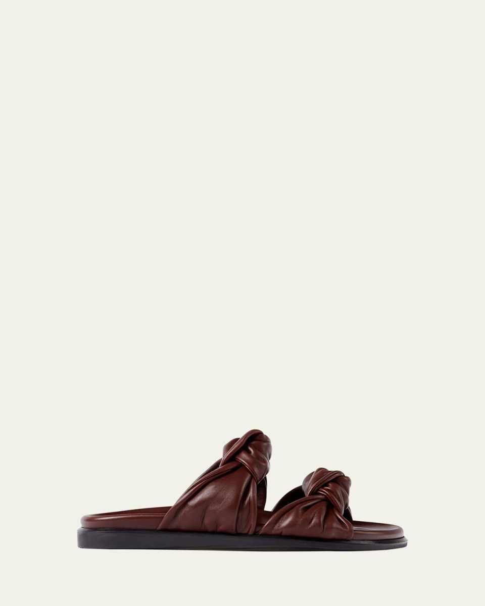 Tye Leather Slide Sandals